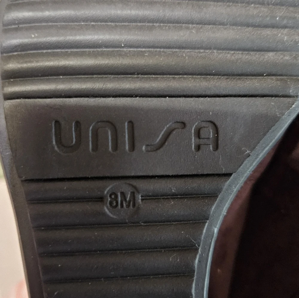 #314 UNISA- Brown Suede Wedged Heeled. SIZE: 8 M